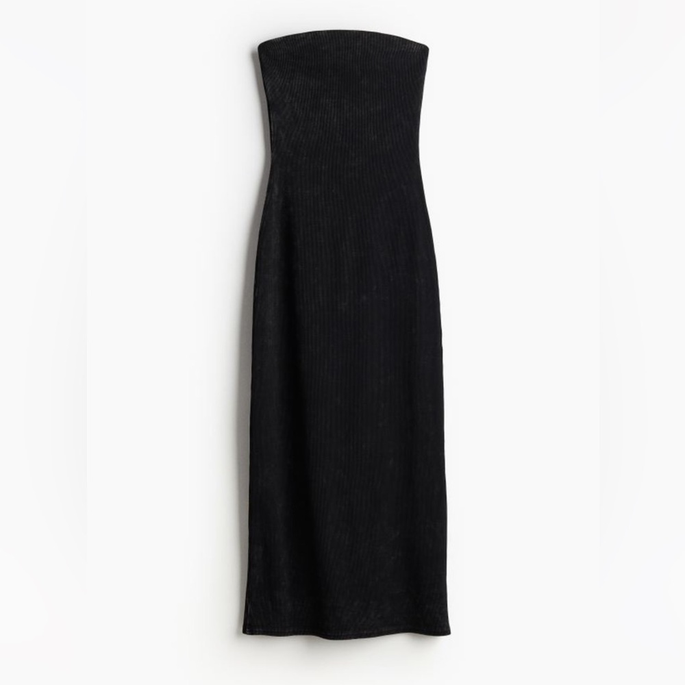 H&M Ribbed Bandeau Dress S